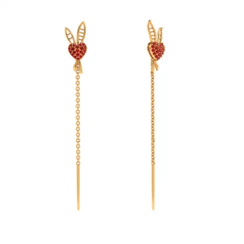 22k Yellow Gold Earring With Modern Design