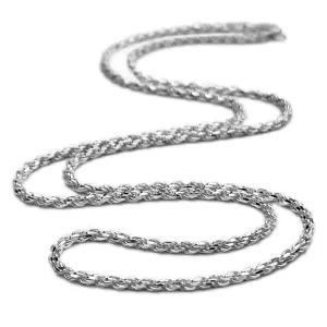 2.3 mm Nautical Sterling Silver Rope Chain | #C8082