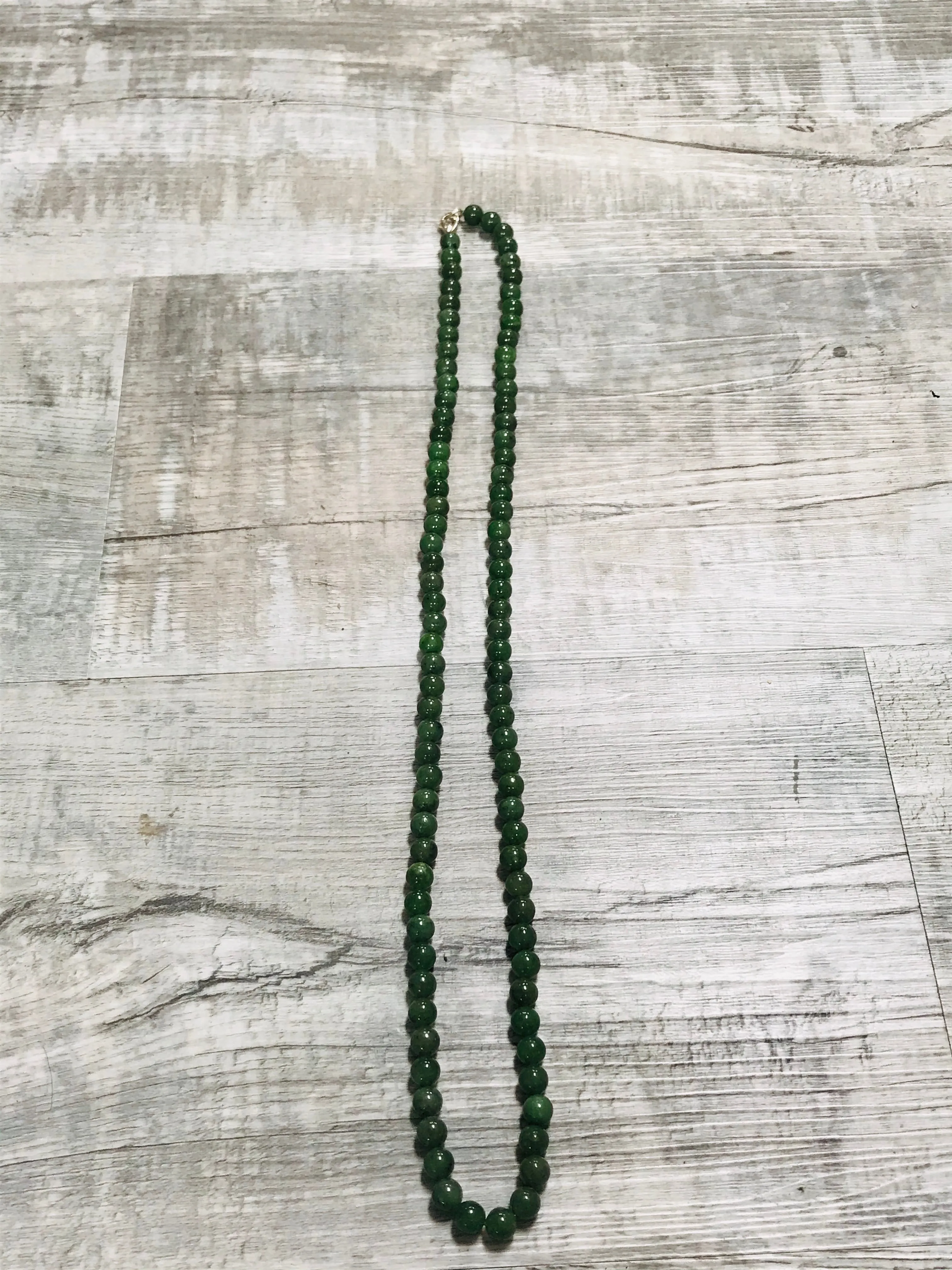 30" Jade Beaded Necklace