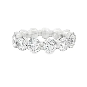 6.56ct Platinum Diamond Eternity Band