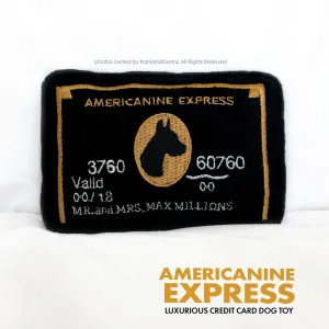 Americanine Express Credit Card Plush Dog Toy