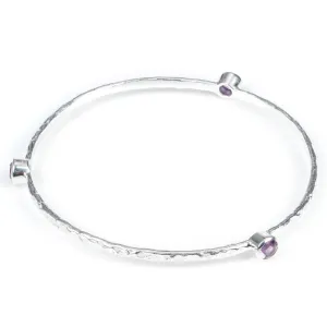 Amethyst Semi-Precious Stacking Bangle