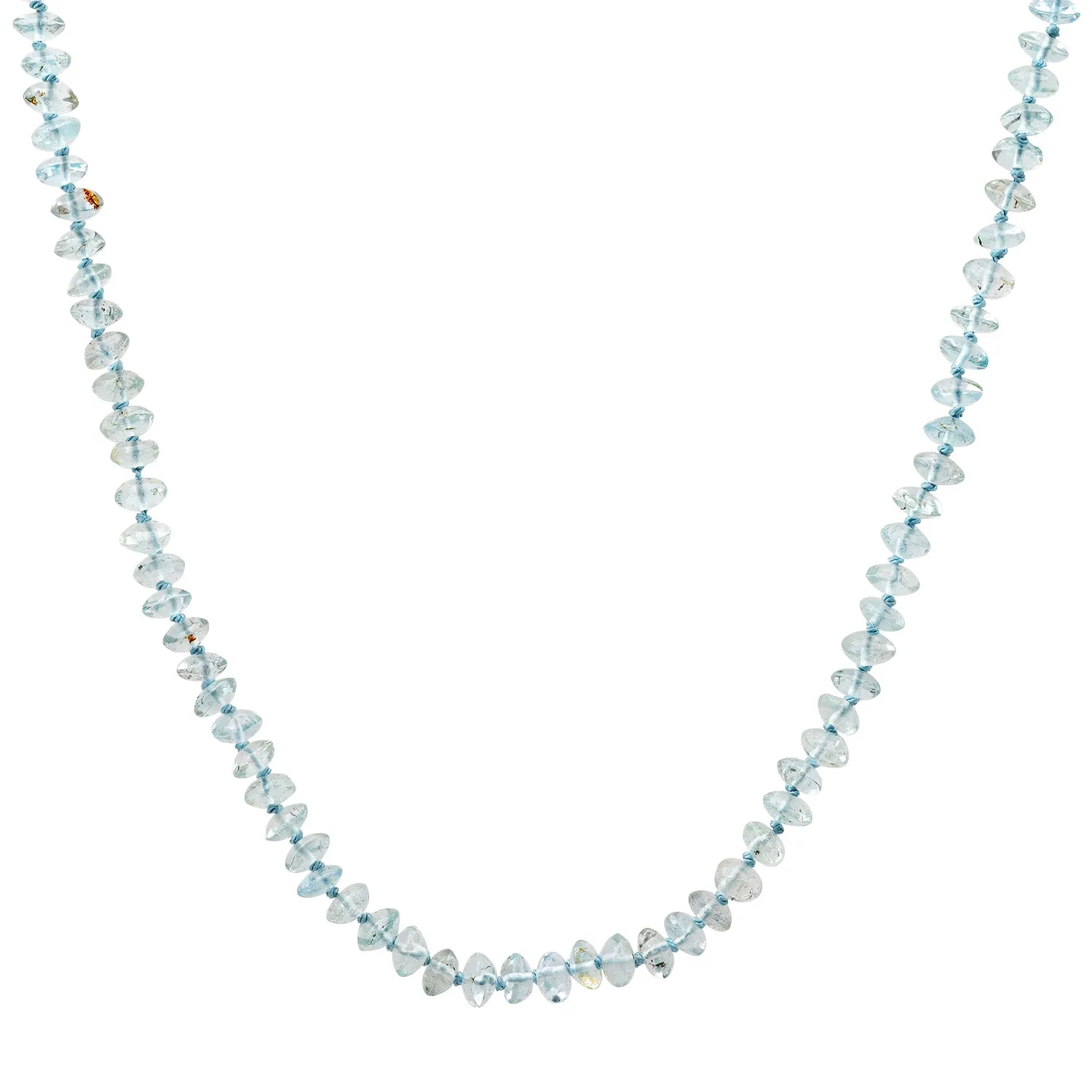 Aquamarine Gemstone Beaded Necklace