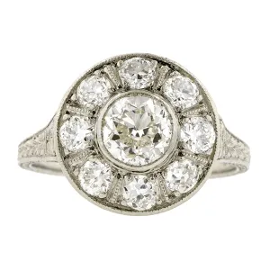 Art Deco Engagement Ring, RBC 0.80ct