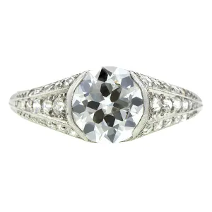 Art Deco Engagement Ring, TRB 1.55ct