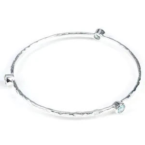 Blue Topaz Semi-Precious Stacking Bangle