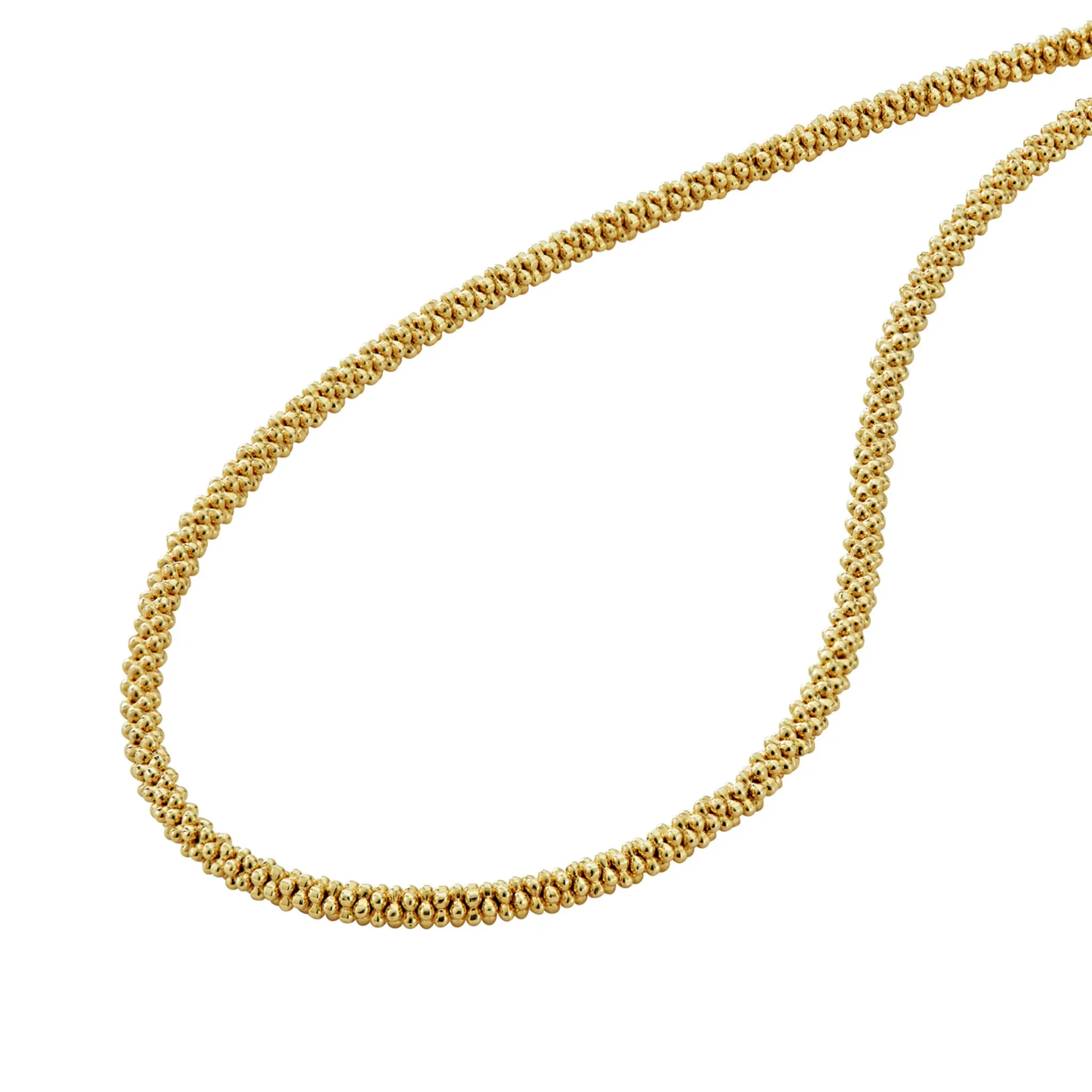 Caviar Gold 18K Gold Caviar Necklace 3mm