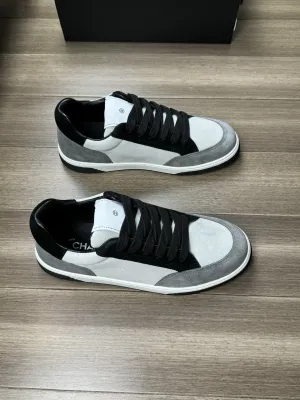 CC TRAINERS CALFSKIN WHITE GREY