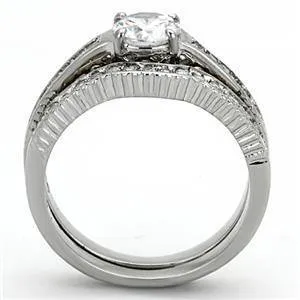 CJG1242 Wholesale Stacked Solitaire Wedding Set Engagement Ring