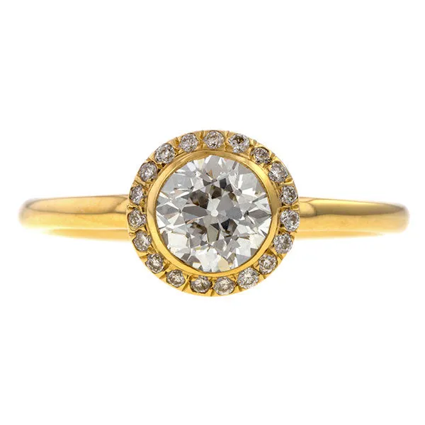 Diamond Frame Engagement Ring-Heirloom by Doyle & Doyle, Old Euro 0.80ct