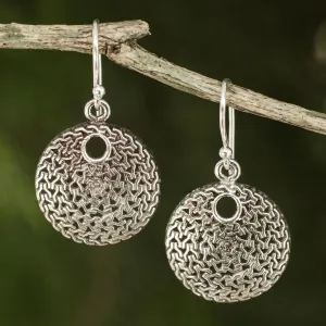 Energized Modern Silver Dangle Earrings from Thailand