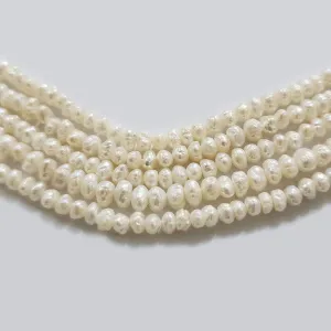 Freshwater Real Pearl Sold Per line in size Approximately 3~4mm and length about  16 Inches Long