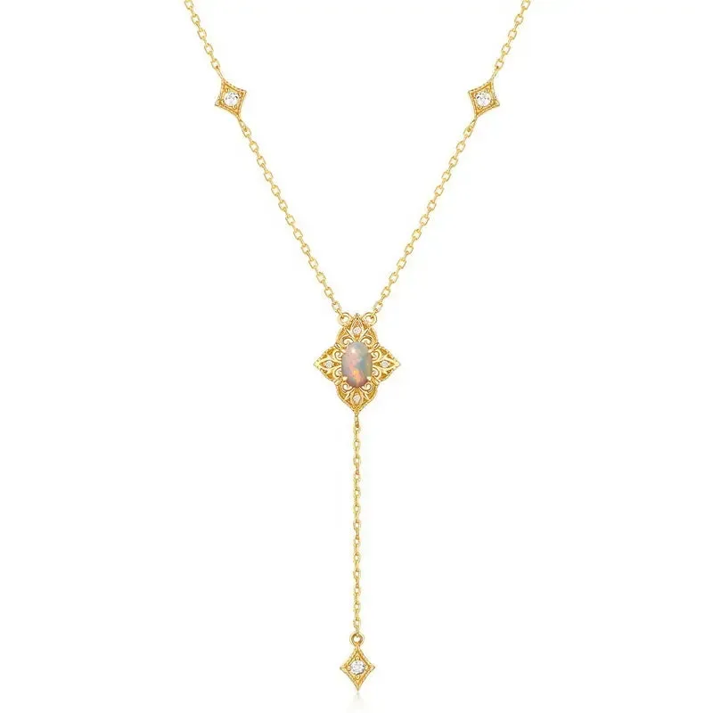 Gold Opal Necklace