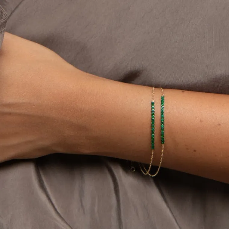 Half Emerald Bracelet