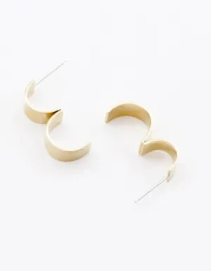 Hard Crafted Modern Arched  Earrings