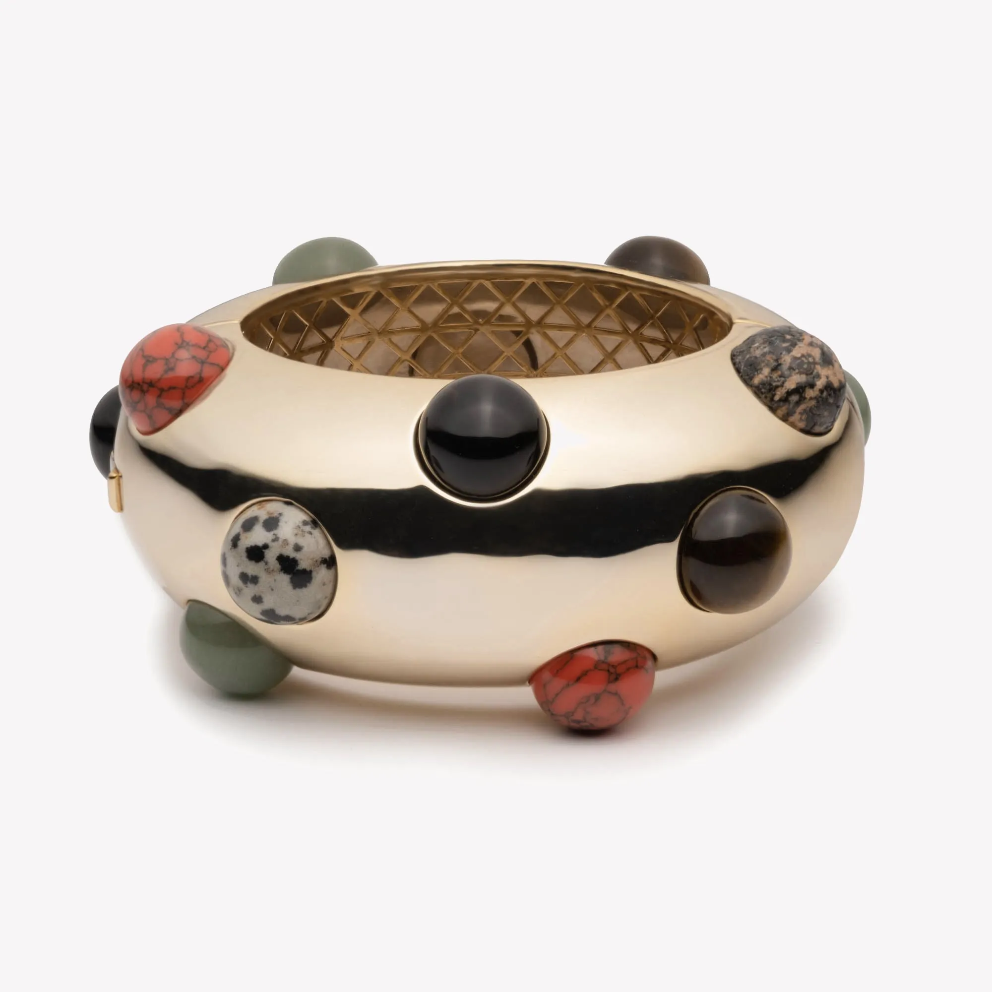 INLAID CABOCHON DOME BRACELET - PRISM