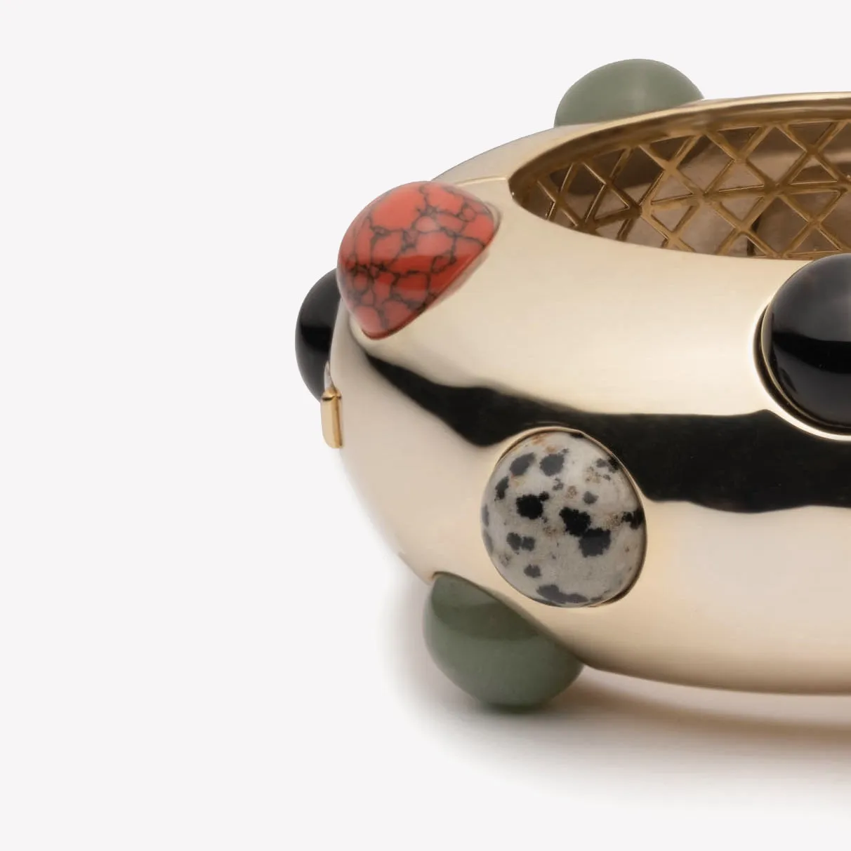 INLAID CABOCHON DOME BRACELET - PRISM