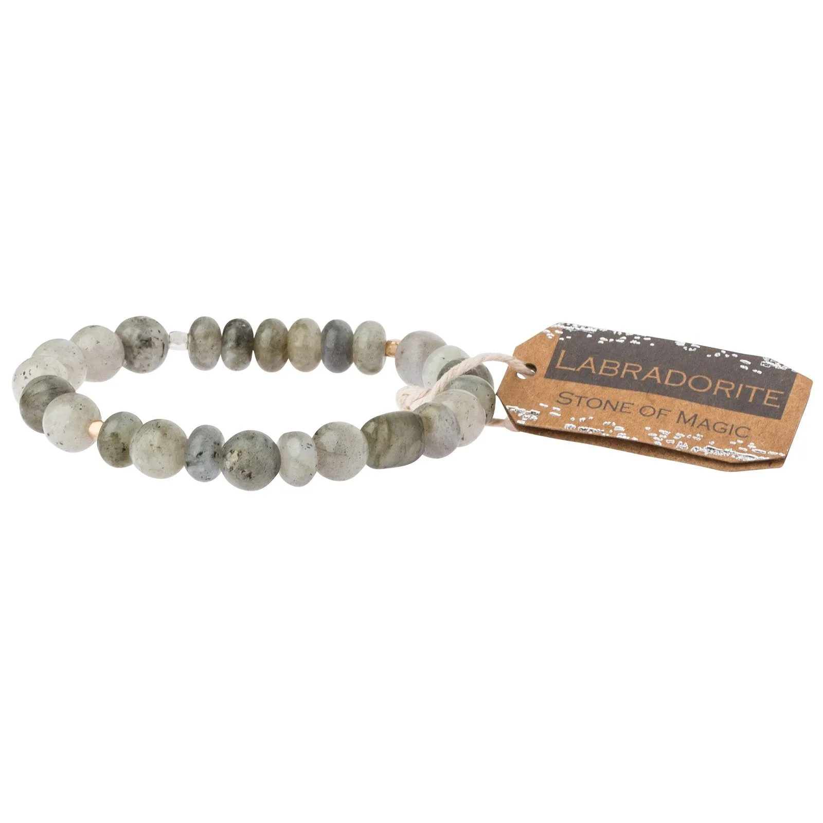 Labordorite Stone Stacking Bracelet