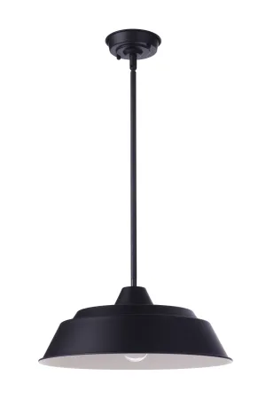 Landmark 1 Light 9" Outdoor Pendant in Midnight