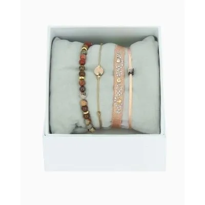 Les Interchangeables Desert Bracelet Stack (Beige Rose 1)