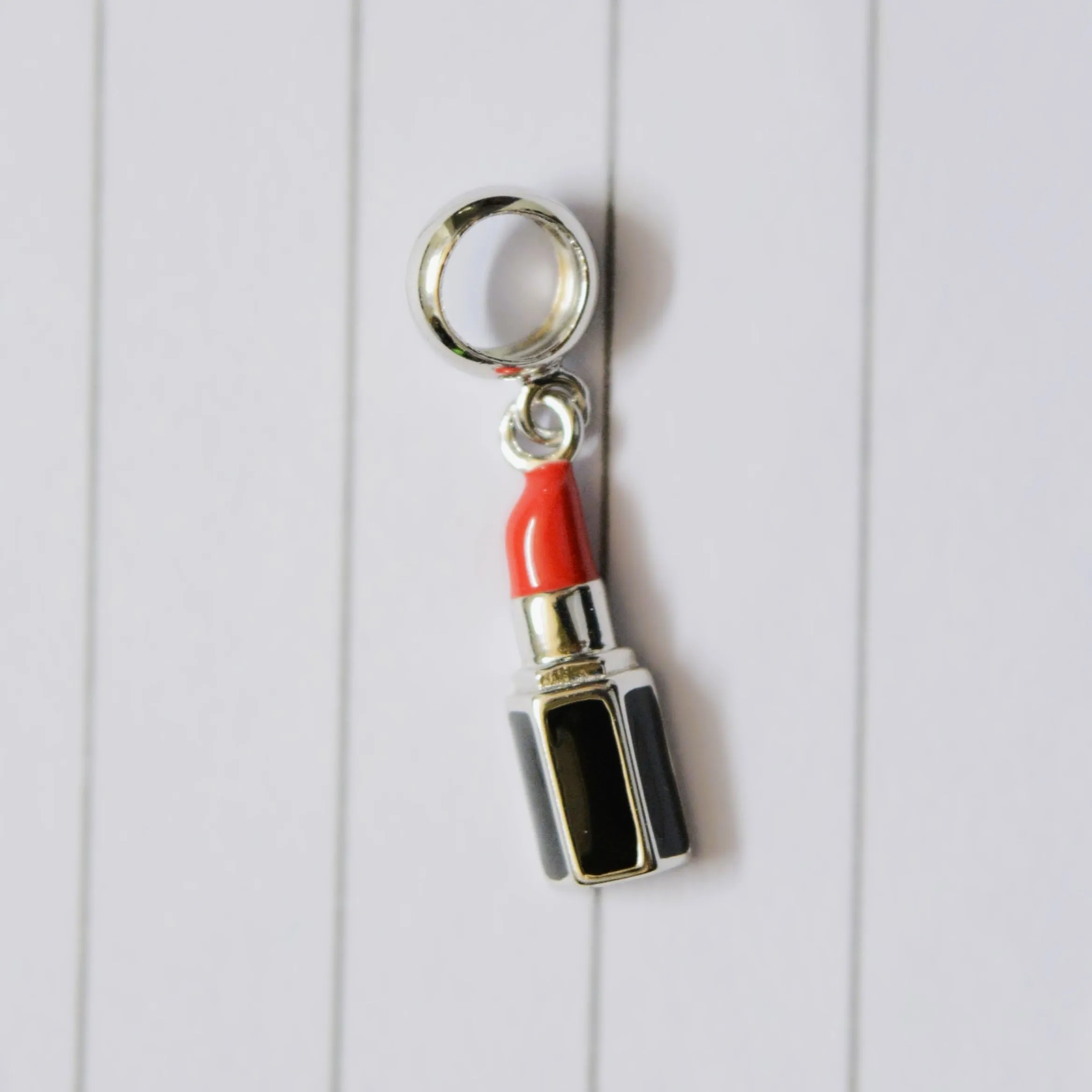 Lipstick Charm Pendant - 925 Silver Jewelry