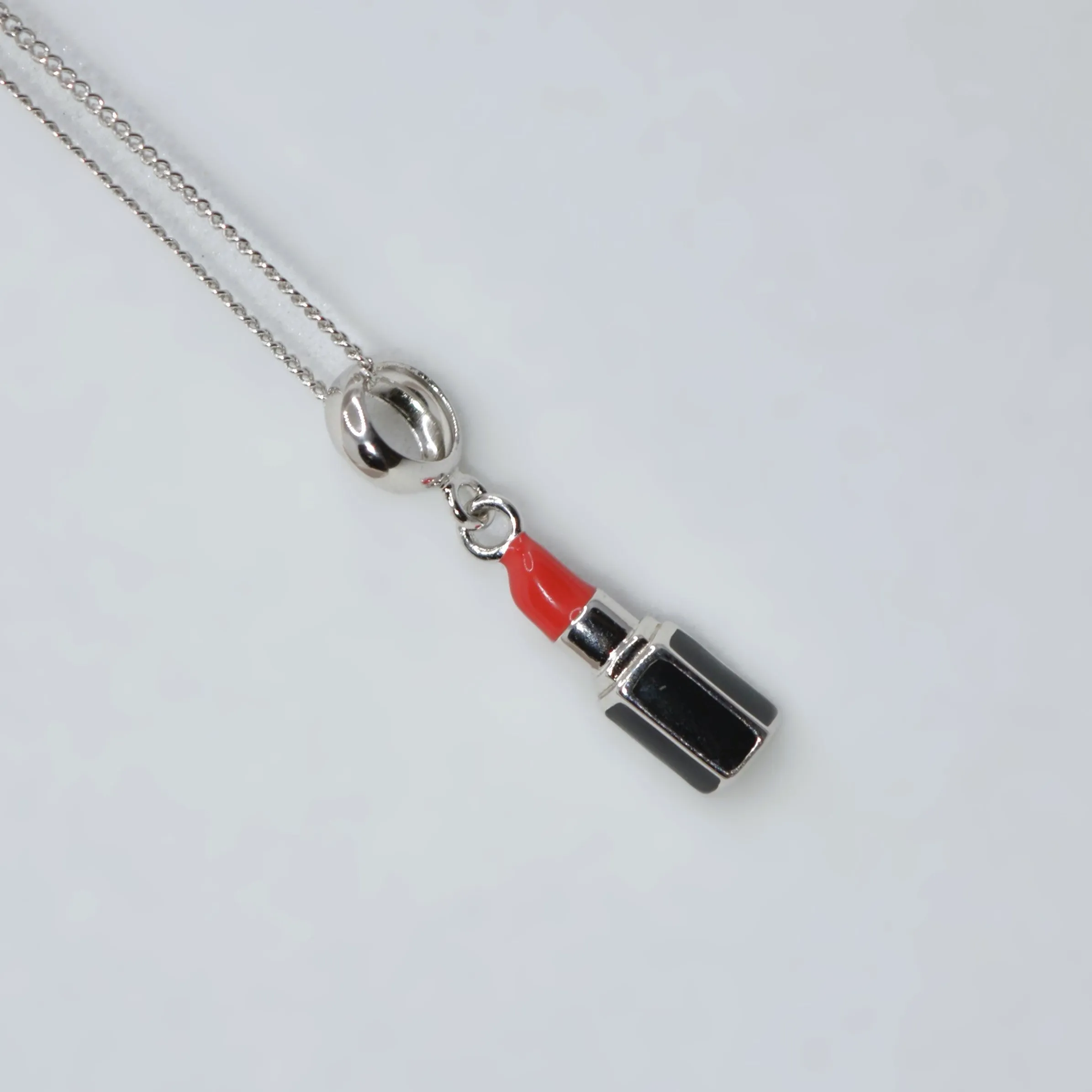 Lipstick Charm Pendant - 925 Silver Jewelry