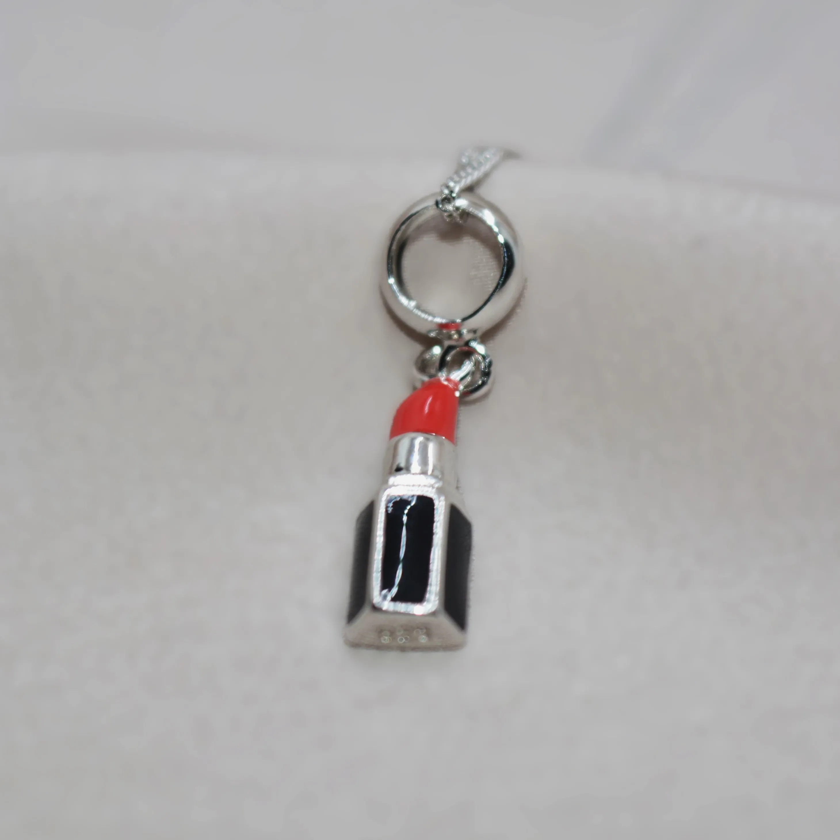 Lipstick Charm Pendant - 925 Silver Jewelry