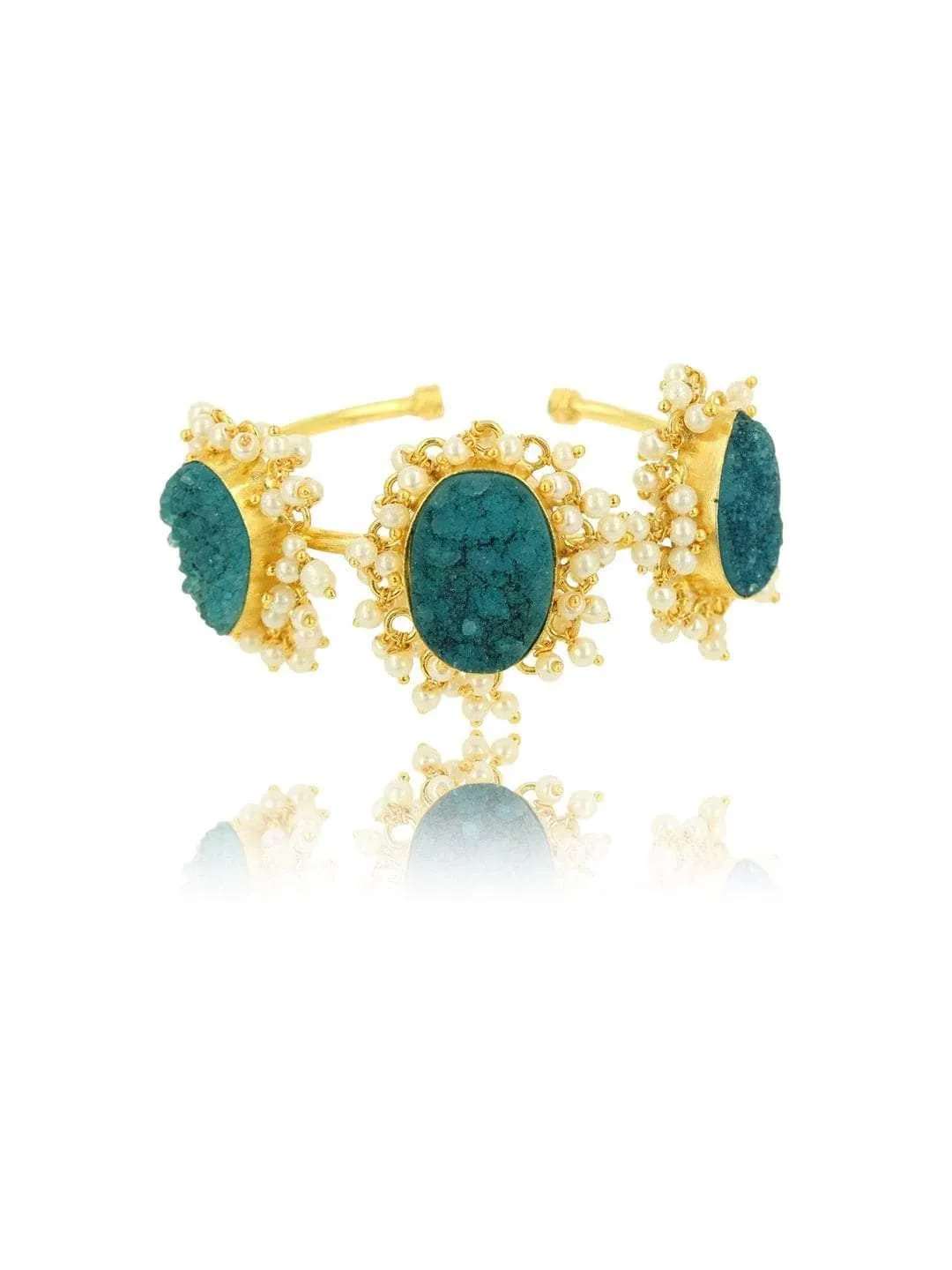 Malachite Hand Cuff Aqua Blue