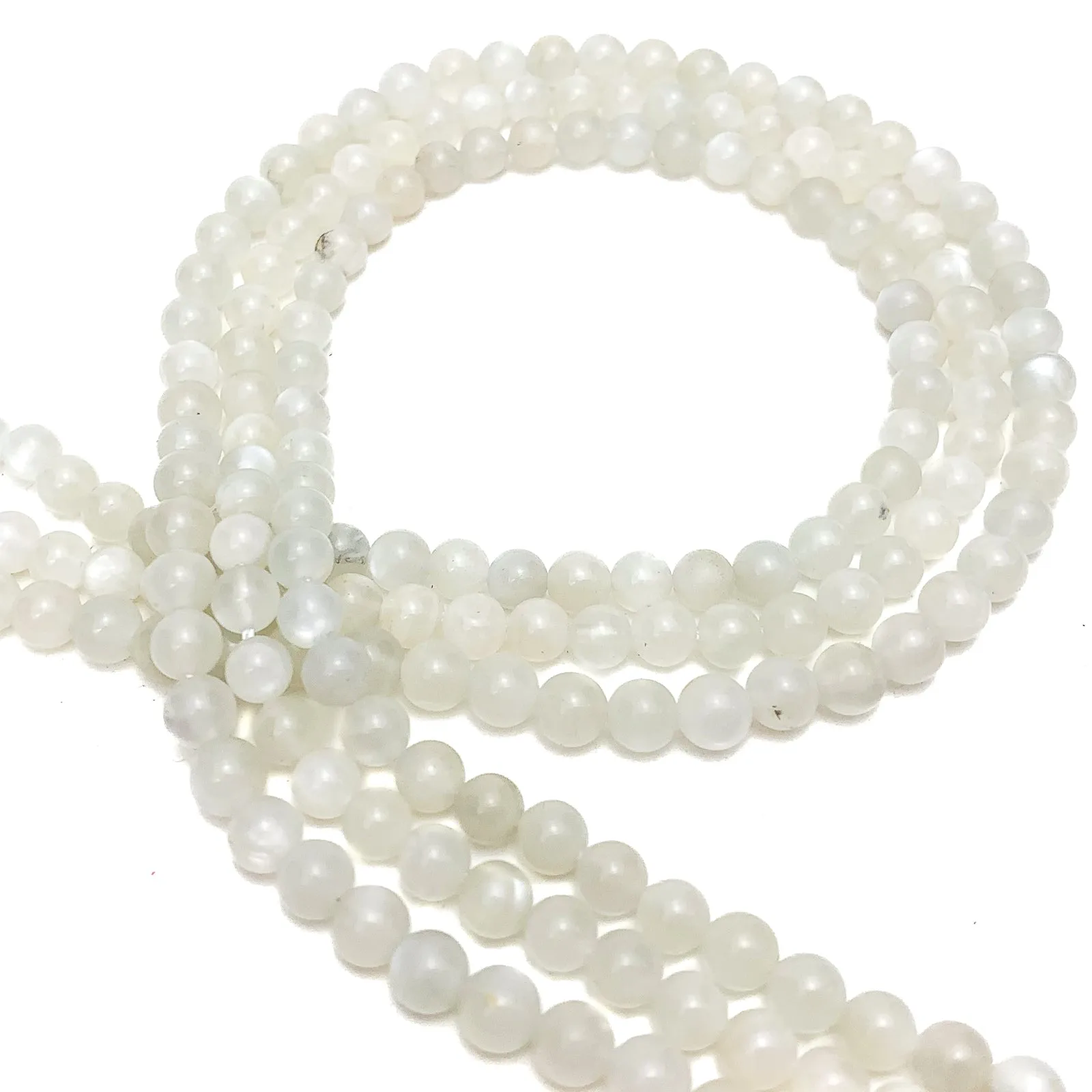 Moonstone 5mm Smooth Rounds Bead Strand