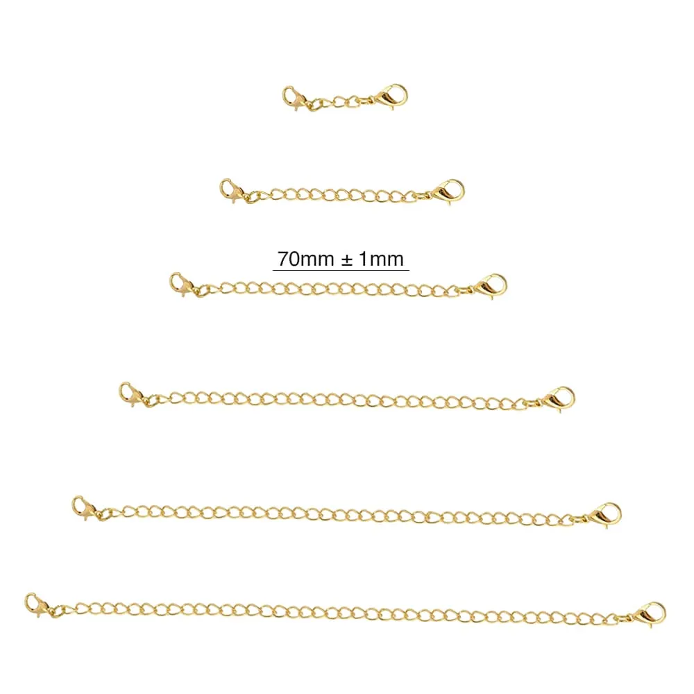 Obsession Necklace Extender Encased in 18k Gold - 70mm