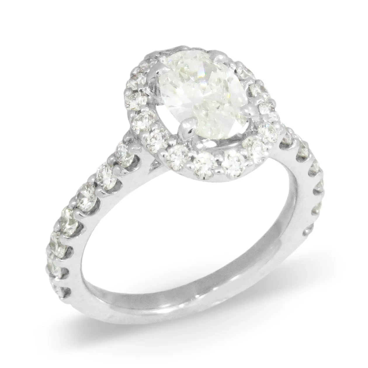 Oval Halo Diamond Engagement Ring