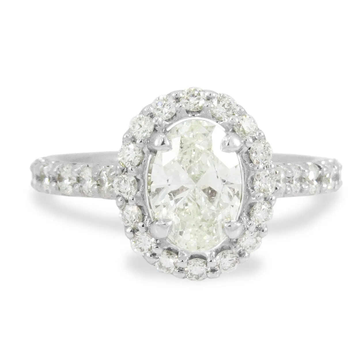 Oval Halo Diamond Engagement Ring