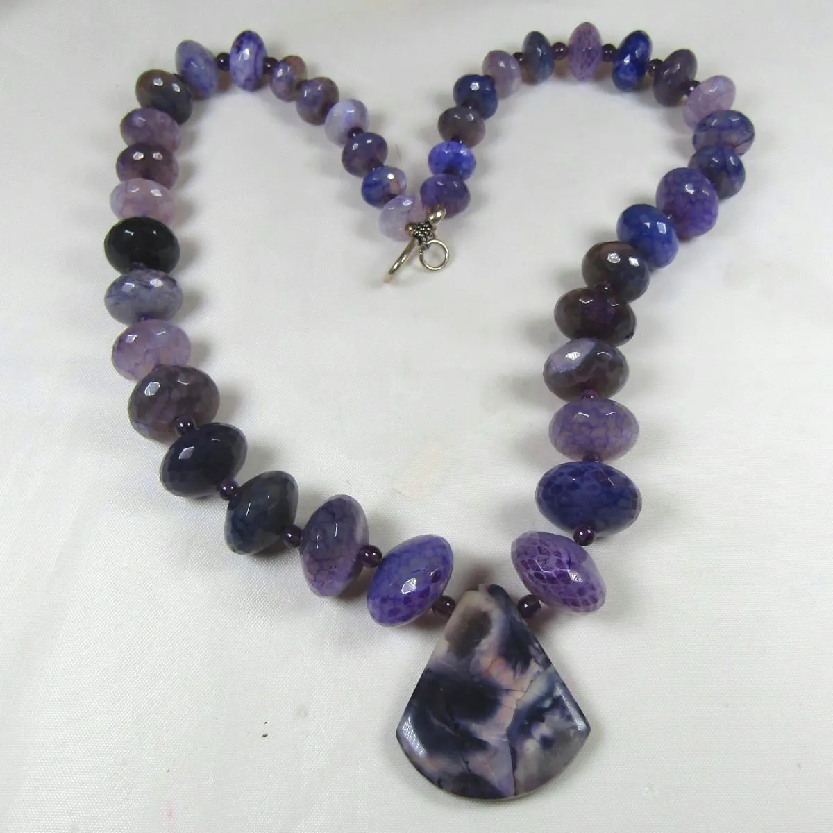 Rare Purple Opalite and Purple Agate Necklace & Earrings Set