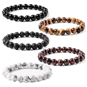 Retro Geometric Semi-precious Stone Bracelets