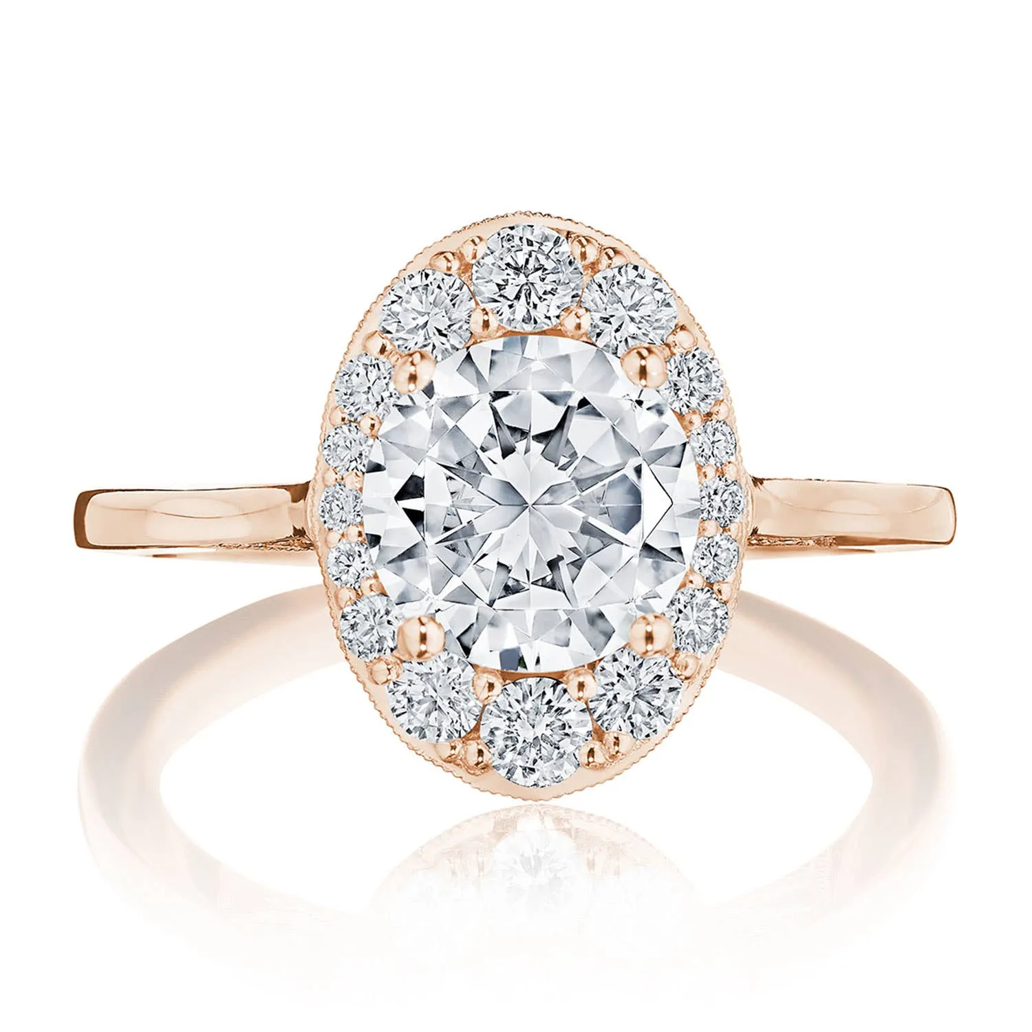 Round, Oval Bloom Engagement Ring