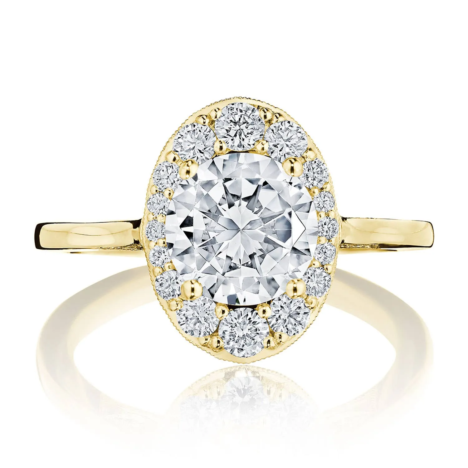 Round, Oval Bloom Engagement Ring