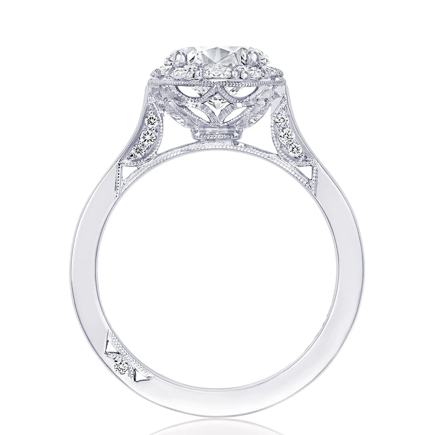 Round, Oval Bloom Engagement Ring