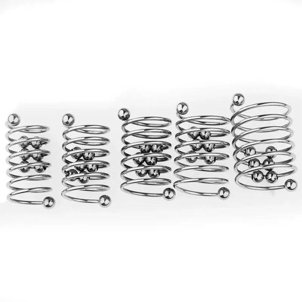 Stainless Steel Cock Rings - Metal Beads Penis Massage Delay Ejaculation Sex Toys for Men