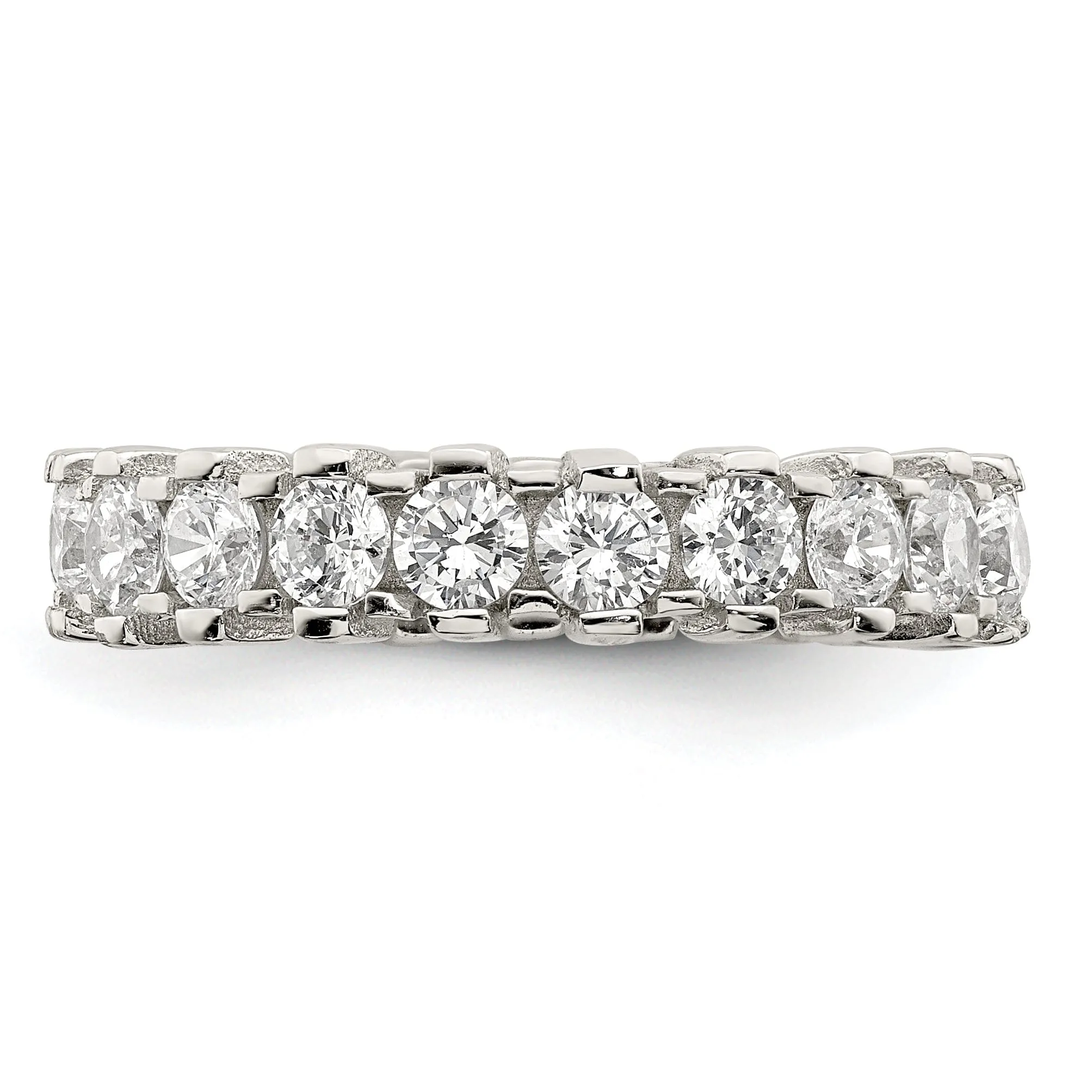 Sterling Silver Cubic Zirconia Band Rings