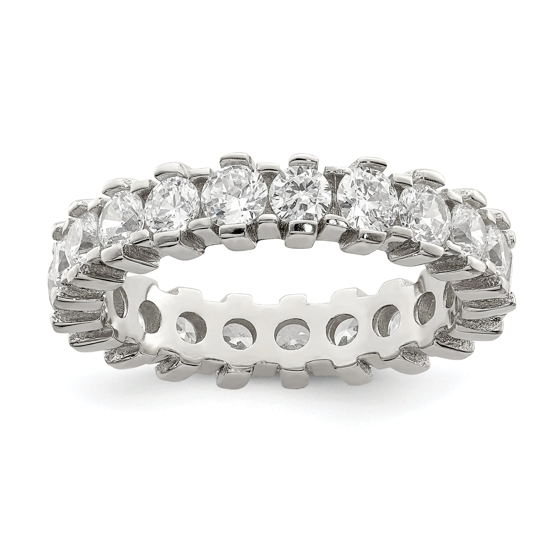 Sterling Silver Cubic Zirconia Band Rings