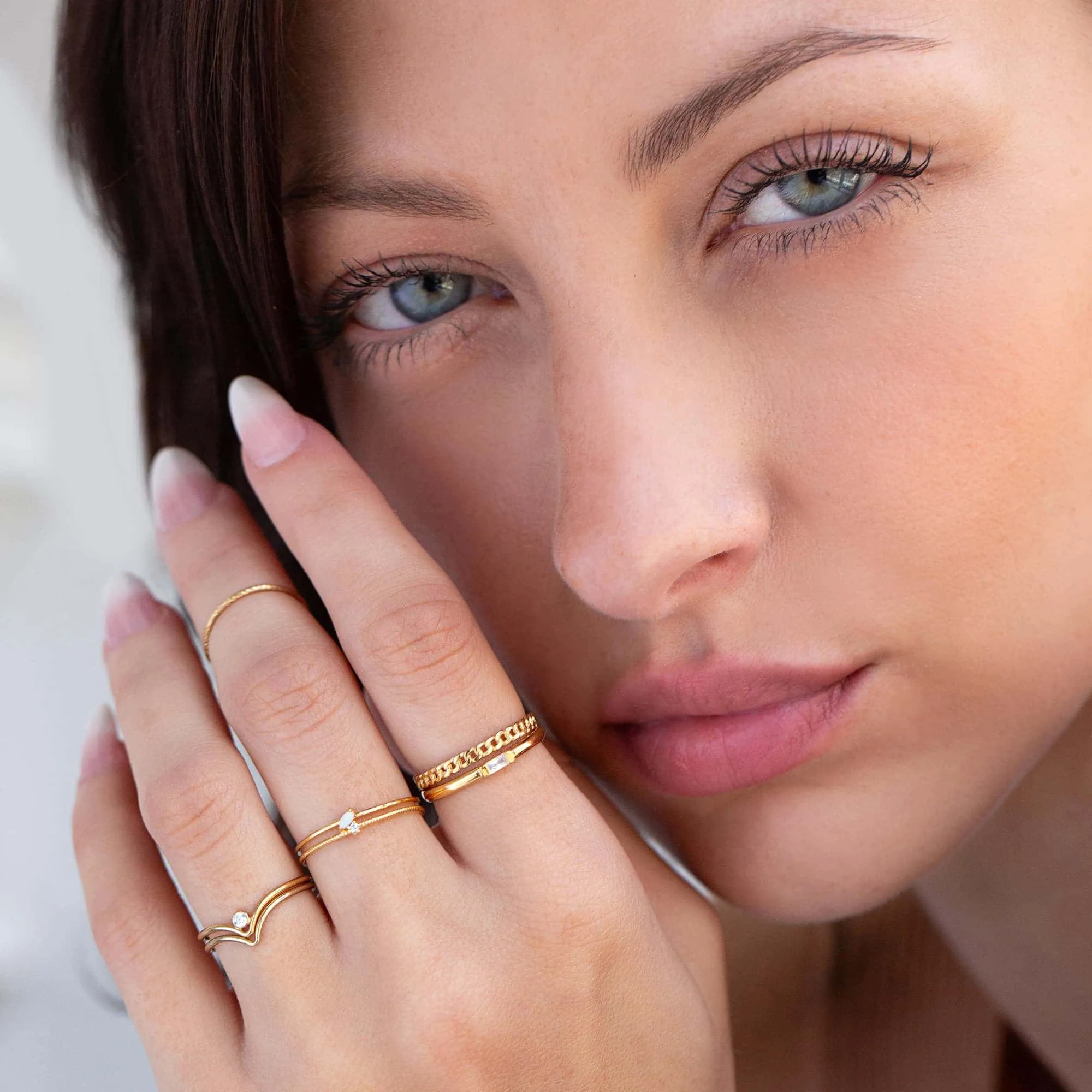 Tiny Pavé Chevron Ring