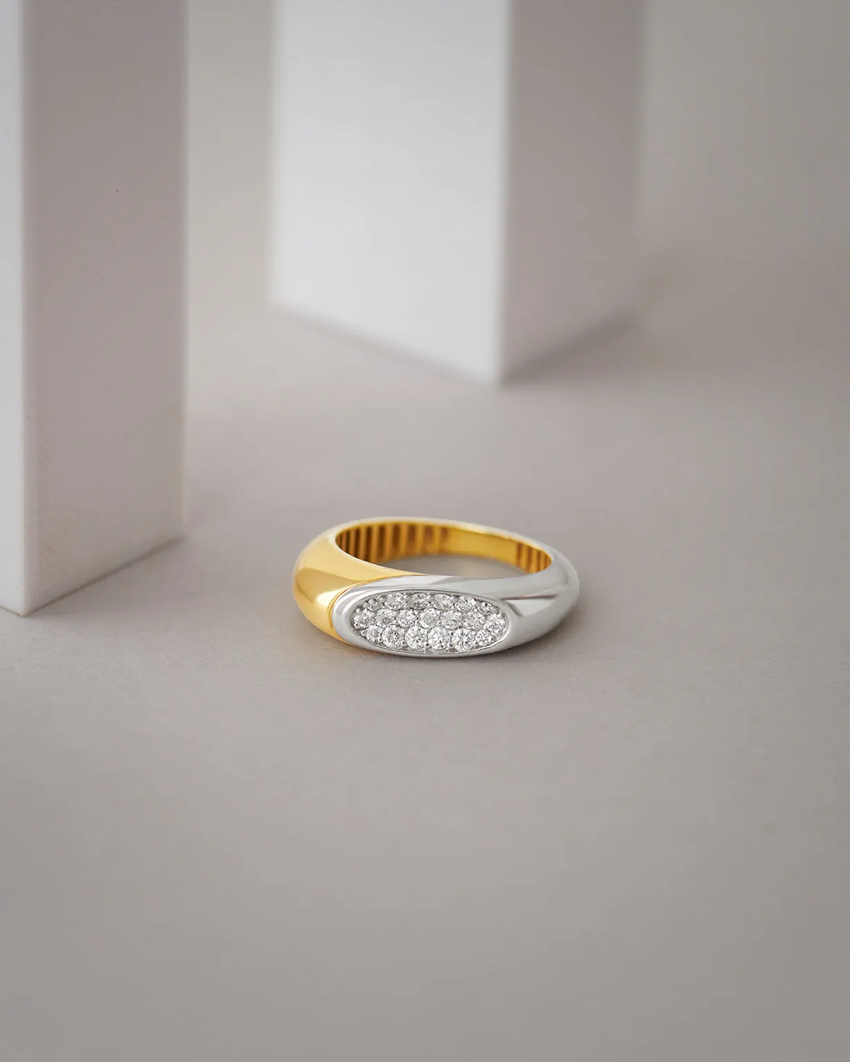 Two-Tone Sliced Ring