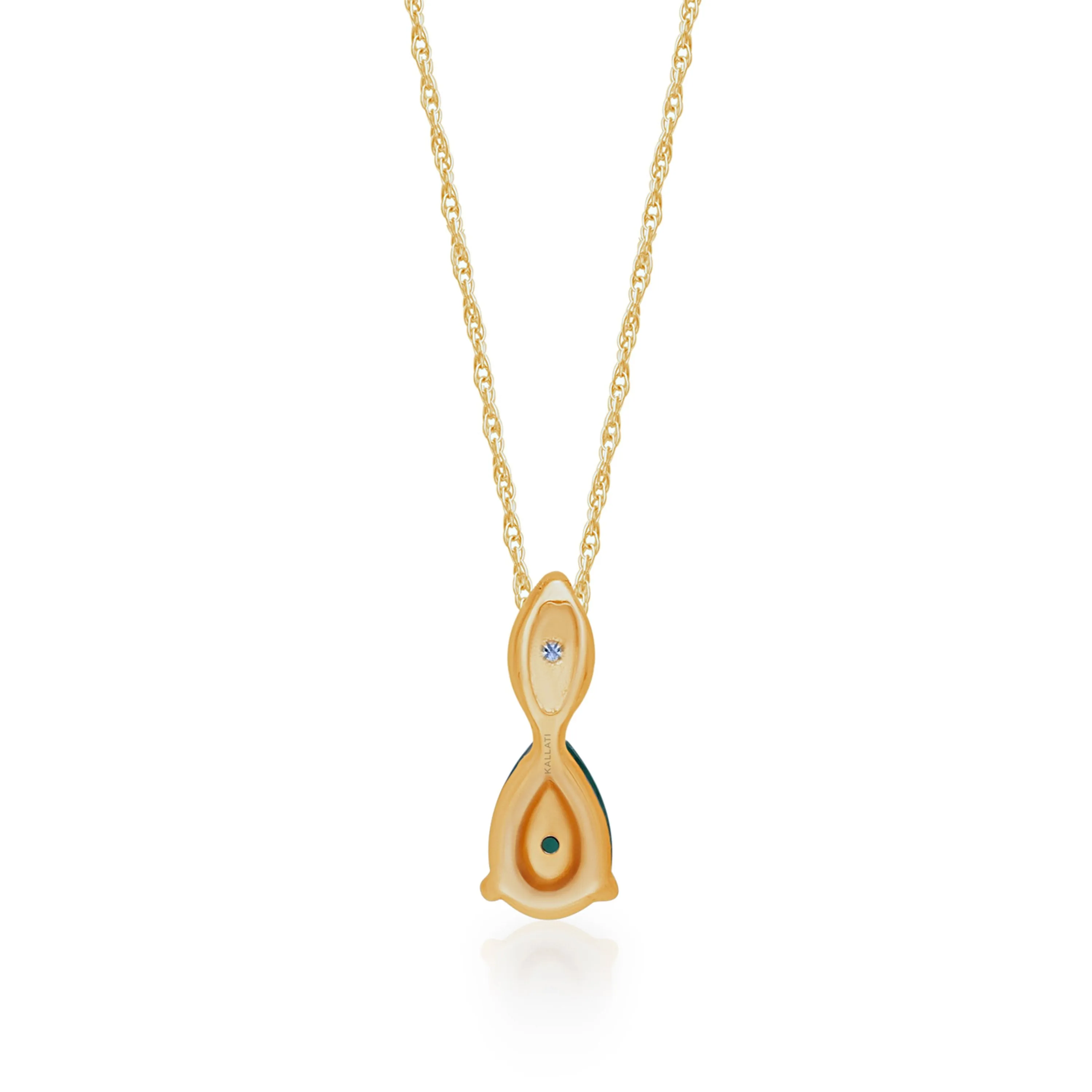 Yellow Gold Emerald & Diamond Heirloom Pendant