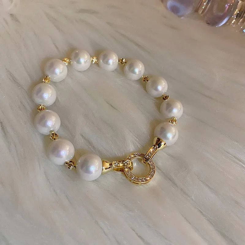 Zircon Pearl Bracelet Ins Fashionable Personality And Luxury