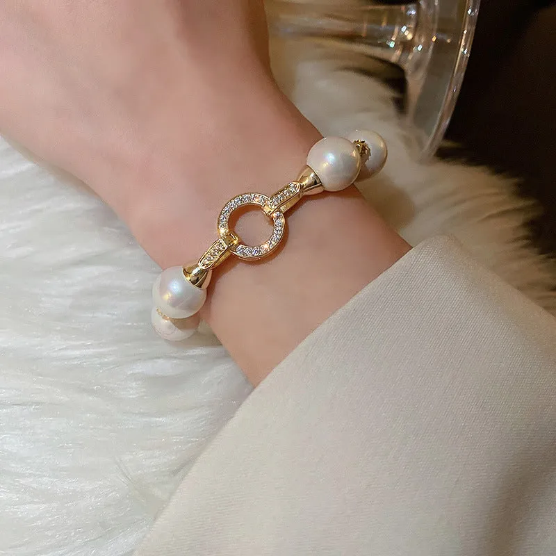 Zircon Pearl Bracelet Ins Fashionable Personality And Luxury